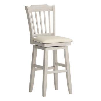 29" South Hill Slat Back Wood Swivel Height Barstool - Inspire Q