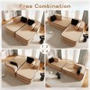 VASIP 77" Teddy Fabric Sofa ,High Density Sponge Boneless Sofa Design with Double Chaises,Sleeper Couch for Living Room,No Assembly,White - 3 of 4