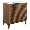 Freestanding Bath Vanity with White Ceramic Top Unassembled - 3 of 4
