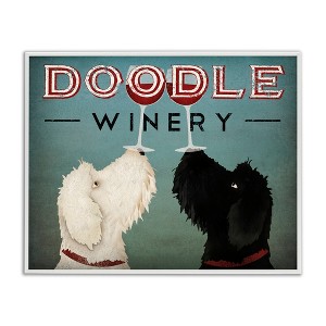 Stupell Industries Antique W.EstatesDogs Sign Black Framed Giclee Art - 1 of 4