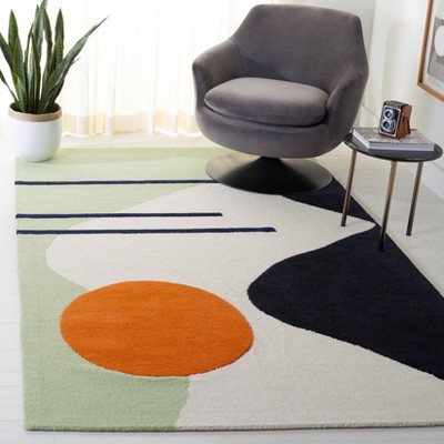 Safavieh 6' x 9' Green and Black Hand-Tufted Wool Area Rug