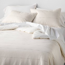 Hearth & Hand Magnolia Engineered Stripe Quilt Comforter Green Twin Cotton 