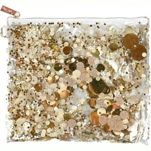Packed Party Spirit Squad Confetti Everything Pouch, Makeup Bag, Travel Bag,Cosmetic Bag for Women (Good As Gold) - 1 of 2