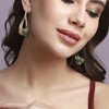SOHI Women's Sage Green Casual Drop Earrings - 3 of 4