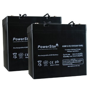 PowerStar 2X 12V 55Ah Scooter Battery UB12550 Group 22NF for Pride Jazzy 1115 - 1 of 1