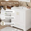 Whisen 30" Bathroom Vanity with Sink, MDF/Solid Wood Frame, 1 Divider Drawer & 2 Soft-Close Doors with Shelf - 4 of 4