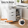 ELJGET 3-Drawer Lateral File Cabinet with Wheels,Under-Desk Rolling Storage Printer Stand with Adjustable Shelf,Wood Organizer for Home & Office - 2 of 4