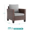 Sonkuki 2PCS Patio Single Sofas Outdoor Wicker Rattan Furniture Set w/ Soft Cushions for Garden Yard Porch - 2 of 4