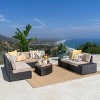 GDFStudio Felicity Outdoor Wicker 7 Seater Sectional Sofa Chat Set with Cushions - 2 of 4