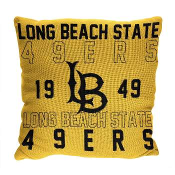 NCAA Cal State University Long Beach Sharks Stacked Woven Pillow