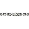 Black Bow Jewelry Men's 8.6mm, Sterling Silver Antiqued Cable Chain Necklace - 4 of 4