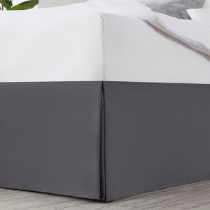 LISM 14 Inch Drop Microfiber Bed Skirts Hotel Quality Pleated Shrinkage and Fade Resistant - 1 of 4