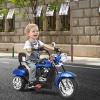 Infans 6V Kids Ride On Chopper Motorcycle 3 Wheel Trike with Headlight and Horn Blue - 3 of 4