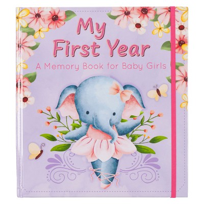 With Love My First Year a Memory Book for Baby Girls Purple Keepsake Photo Book - (Hardcover)