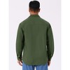 INSPIRE CHIC Men's Button Down Long Sleeve Point Collar Casual Cargo Work Shirt - 3 of 4
