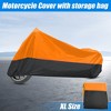 Unique Bargains 180T Waterproof Rain Dust Motorcycle Cover Outdoor Sun Protector - 4 of 4