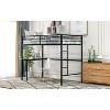 NicBex Full Size Loft Bed with Desk,Metal Full Loft Bed with Built-in Study Area,Ladder & Safety Rails,Industrial Loft Bed for Small Spaces - 3 of 4