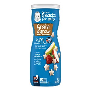 Gerber Strawberry Apple Puffs Baby Snacks - 1 of 4