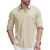 COOFANDY Men's Casual Button Down Shirt No Tuck Dress Shirt Long Sleeve Oxford Shirts - 2 of 4