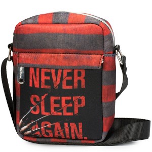 Warner Bros. Horror Movies Bag, Crossbody, A Nightmare on Elm Street, Freddy Krueger Stripes, Canvas - 1 of 4