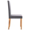 vidaXL Dining Chairs, 4 Pcs, Light Gray Fabric - 4 of 4