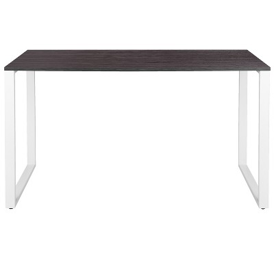 Tromso Adjustable 55" Gray Laminate Desk with Steel Frame and Drawer