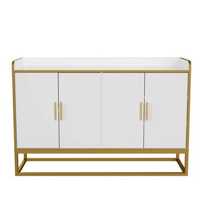 Sideboard Cabinet, Modern Storage Cabinet with Metal Legs Kitchen Buffet Storage Cabinet for Kitchen, Living Room