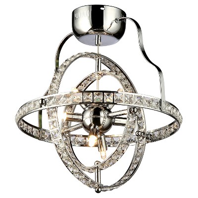 Warehouse Of Tiffany 17 X 17 X 8 Inch Silver Ceiling Lights