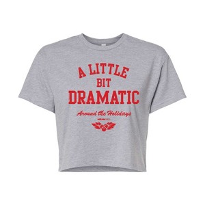 Women's - Mean Girls - Little Bit Dramatic Around Holidays Cropped Graphic T-Shirt - 1 of 4