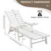 Tangkula Patio Chaise Lounge HDPE Reclining Chair w/ 5-Position Adjustable Backrest & Cup Holder - 4 of 4