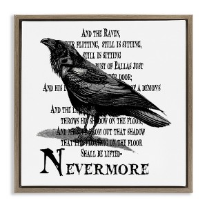 Stupell Industries Creepy Halloween Black Crow Raven, 25" x 25" - 1 of 4