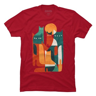 Men's Design By Humans Cat Cat Cat By radiomode T-Shirt