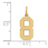 Black Bow Jewelry 14k Yellow Gold, Jersey Collection, Medium Number 8 Pendant - 4 of 4