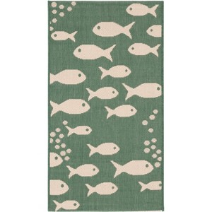 Courtyard CY6012 UV & Stain Resistant Non-Shedding Power Loomed Indoor/Outdoor Rugs - Safavieh - 1 of 4