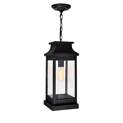 CWI Lighting Milford 1 Light Outdoor Black Pendant