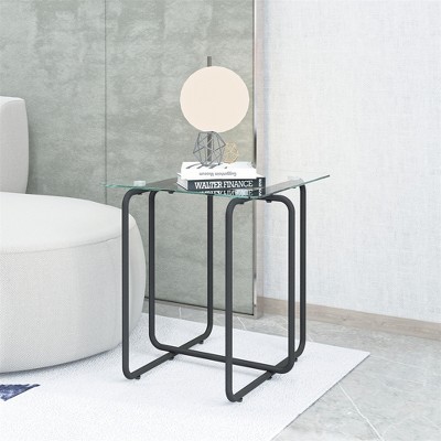 Tempered Glass Living Room, Bedroom, Transparent Modern Tempered Glass Coffee Table, Tea Table, Side Table