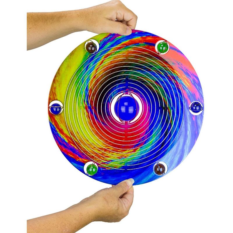VP Home Kinetic 3D Metal Outdoor Garden Decor Wind Spinner, Multicolored, 2 of 6