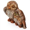 Alpine Corporation 11" Polyresin Owl Mom Wing Protecting Two Baby Owlets: Garden Decor, MGO Crafted Statue - 2 of 4