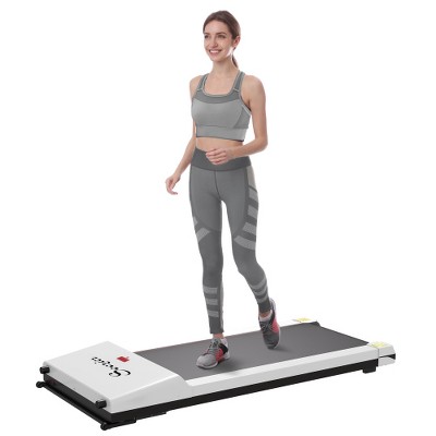 FIONECA Soozier Under Desk Walking Pad with Wheels, LED Display & Remote, 264 LB Capacity ¨C White