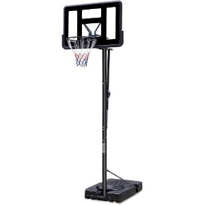 BestParts 7.5ft-10ft Adjustable Basketball Hoop with 44" Backboard & Wheels - Black - 1 of 4
