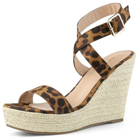 Leopard espadrille wedge on sale