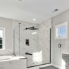 Cobbe Wall Mount Shower Kit with 10-Inch Square Shower Head Bathtub Spout 15.74-Inch Shower Arm and Valve Single Handle Matte Black - 2 of 4