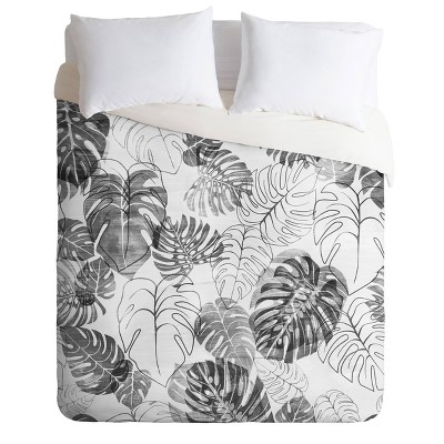 King Schatzi Brown Kona Tropic Comforter Set Black/White - Deny Designs
