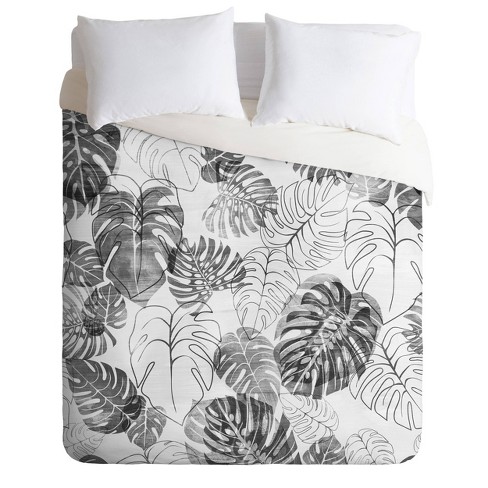 Kona Tropic Comforter Set, King Size Bed Comforter Set Black