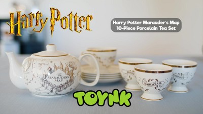 Ukonic Harry Potter Marauders Map 10-piece Porcelain Tea Set : Target