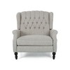 Oversized Fabric Wingback Push-Back Recliner Chair with Nailhead Trim and Tufted Back - 2 of 4