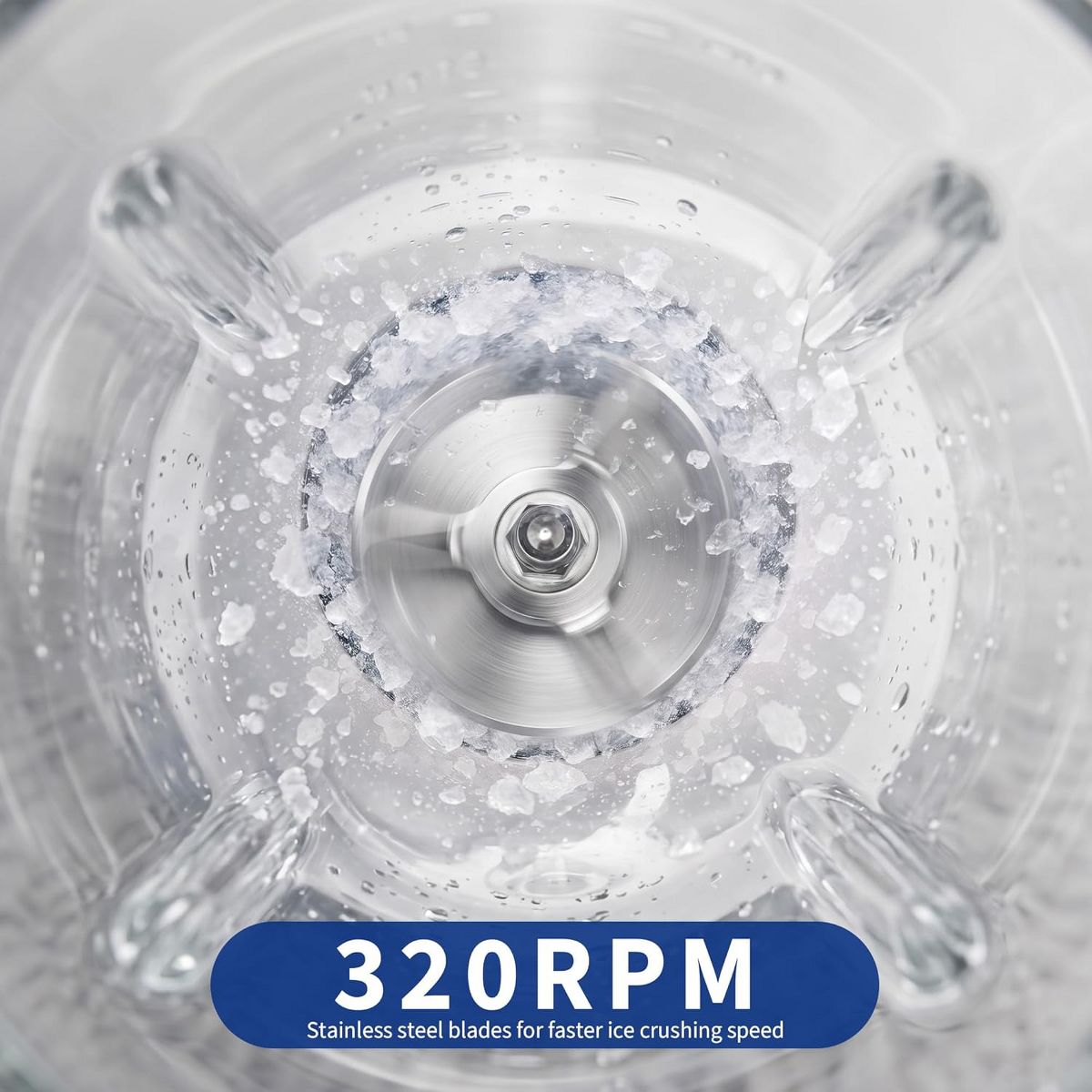 Garvee Tabletop Ice Crusher, High Efficiency 320RPM Shaved Ice Maker with Stainless Steel Blade, Ideal for Parties and Snack Bars - thumbnail 5