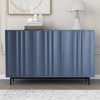 47.2" MDF Buffet Sideboard Cabinet with 2 Doors, Drawers, Adjustable Shelves and Metal Legs Wave Pattern for Dining Room, - 2 of 4