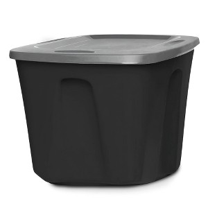 HOMZ Stackable and Nestable Heavy Duty Plastic Storage Container with 4 Way Handles - 1 of 4