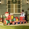 Angel Sar 8ft Christmas Inflatable Train with Santa, Snowman and Penguin, LED Lighted Blow Up Yard Decor for Lawn Garden - 2 of 4